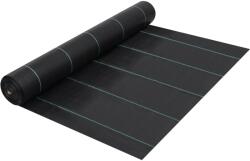 vidaXL fekete PP talajtakaró szőnyeg 2 x 5 m (313064) - vidaxl