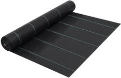 vidaXL fekete PP talajtakaró szőnyeg 1 x 200 m (313063)