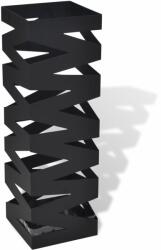 vidaXL Szögletes esőermyő / sétabot tartó 48, 5 cm fekete (242469) - vidaxl