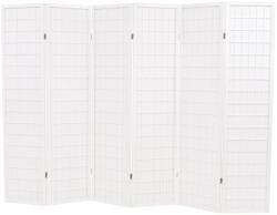vidaXL 6 paneles, fehér, japán stílusú paraván 240 x 170 cm (245908) - vidaxl
