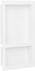vidaXL magasfényű fehér zuhanyfal-mélyedés 2 rekesszel 41 x 69 x 9 cm (151398)