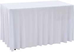 vidaXL 2 darab fehér sztreccs asztalszoknya 183 x 76 x 74 cm (133585) - vidaxl