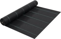 vidaXL fekete PP talajtakaró szőnyeg 1 x 50 m (313061) - vidaxl