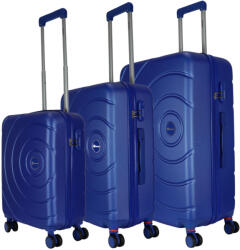 Benzi BZ5669 kék 4 kerekű 3 részes bőrönd szett (BZ5669-szett-kek)