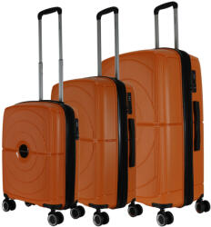 Benzi BZ5711 narancssárga 4 kerekű 3 részes bőrönd szett (BZ5711-szett-narancs)