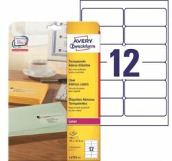 Avery Zweckform Etichete pentru adresa 99, 1 x 42, 3 mm, 300 buc. , transparente