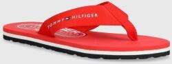 Tommy Hilfiger flip-flop GLOBAL STRIPES FLAT BEACH SANDAL piros, női, lapos talpú, FW0FW07856 - piros Női 40