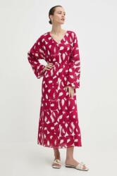 Liviana Conti vászon ruha rózsaszín, maxi, oversize, L4SM31 - rózsaszín 34
