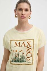 Max&Co MAX&Co. pamut póló x FATMA MOSTAFA női, sárga, 2416941018200 - sárga S