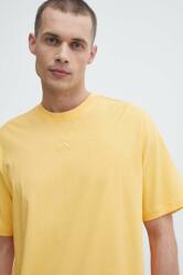 Adidas pamut póló sárga, férfi, sima, IR9114 - sárga XL