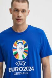 adidas Performance t-shirt Euro 2024 férfi, nyomott mintás, IT9293 - kék M
