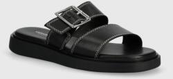 Vagabond Shoemakers bőr papucs CONNIE fekete, női, platformos, 5757-101-87 - fekete Női 38