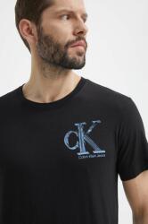 Calvin Klein Jeans pamut póló fekete, férfi, nyomott mintás, J30J325498 - fekete L