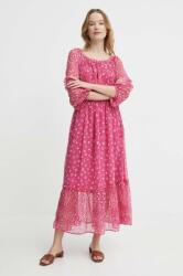 Pepe Jeans ruha MARLENE rózsaszín, midi, harang alakú, PL953469 - rózsaszín M