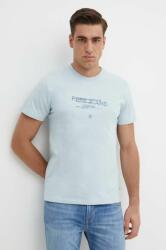 Pepe Jeans pamut póló CINTHOM férfi, nyomott mintás, PM509369 - kék M
