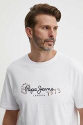 Pepe Jeans t-shirt CAMILLE fehér, férfi, nyomott mintás, PM509373 - fehér M