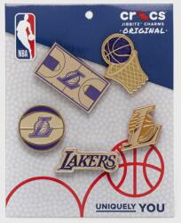 Crocs gyerek papucs dísz NBA LA Lakers 5 db sárga - arany Univerzális méret