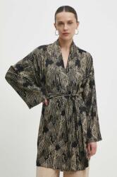 Answear Lab kimono fekete, mintás - fekete L