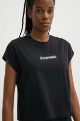 Napapijri pamut póló S-Tahi női, fekete, NP0A4HOJ0411 - fekete XS