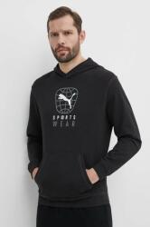 PUMA felső BETTER SPORTSWEAR fekete, férfi, nyomott mintás, kapucnis, 679002 - fekete S