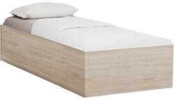 Pat BELLA 90 x 200 cm, stejar sonoma Saltele: Cu saltele Deluxe 10 cm, Somiera pat: Cu lamele curbate