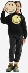 Desigual gyerek melegítőfelső pamutból fekete, nyomott mintás, kapucnis - fekete 98-104 - answear - 17 990 Ft
