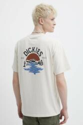 Dickies pamut póló BEACH TEE SS bézs, férfi, nyomott mintás, DK0A4YRD - bézs M