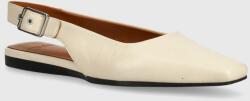 Vagabond Shoemakers bőr balerina cipő WIOLETTA bézs, nyitott sarokkal - bézs Női 37
