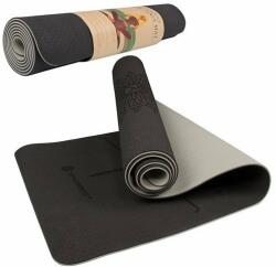 SPRINGOS Saltea premium pentru yoga și exerciții - negru-gri - 183cm