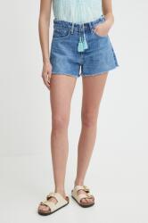 Pepe Jeans farmer rövidnadrág A-LINE SHORT HW női, sima, magas derekú, PL801111MP1 - kék 27