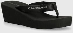 Calvin Klein Jeans flip-flop BEACH WEDGE SANDAL PADDED NY fekete, női, éksarkú, YW0YW01397 - fekete Női 40