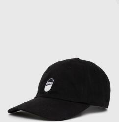 PUMA pamut baseball sapka Downtown Low Curve Cap fekete, nyomott mintás, 025312 - fekete Univerzális méret