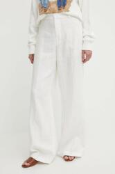 Ralph Lauren lennadrág fehér, magas derekú széles, 211935391 - fehér 36