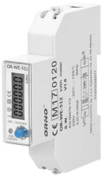 ORNO Digitális fogyasztásmérő, 1 fázisú 100A IP51 1000imp/kWh (ORNO-WE-512)