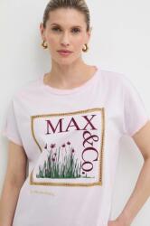 Max&Co MAX&Co. pamut póló x FATMA MOSTAFA női, lila, 2416941018200 - lila S