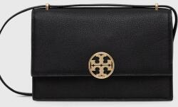 Tory Burch bőr táska Miller Shoulder Bag fekete, 154703.001 - fekete Univerzális méret
