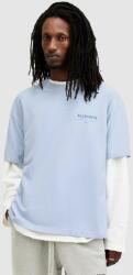 AllSaints pamut póló ACCESS SS CREW férfi, nyomott mintás, M038PA - kék XL