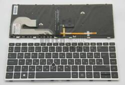 HP EliteBook 840 G5 840 G6 846 G5 745 G5 series háttérvilágítással (backlit) trackpointtal (pointer) ezüst magyar (HU) laptop/notebook billentyűzet