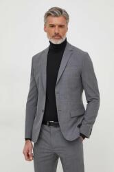 Calvin Klein gyapjú kabát szürke - szürke 50