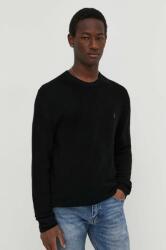 AllSaints gyapjú pulóver könnyű, férfi, fekete - fekete XL
