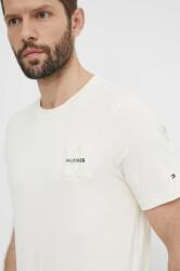 Tommy Hilfiger pamut póló bézs, férfi, nyomott mintás, MW0MW34436 - bézs XL