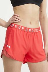 Under Armour edzős rövidnadrág Play Up 3.0 piros, nyomott mintás, közepes derékmagasságú - piros XS