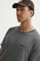 Superdry pamut póló szürke, férfi, sima - szürke S - answear - 17 990 Ft