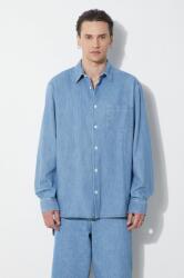 APC A. P. C. farmering chemise math férfi, galléros, relaxed, COGXX-H12584 - kék XL