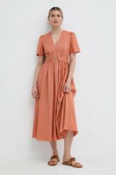 TWINSET ruha narancssárga, midi, harang alakú - narancssárga 40 - answear - 108 990 Ft