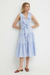 Ralph Lauren pamut ruha midi, harang alakú, 250933435 - kék 34