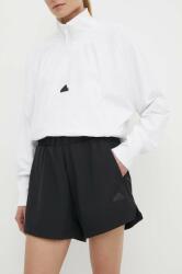 adidas rövidnadrág Z. N. E női, fekete, sima, magas derekú, IS1877 - fekete M