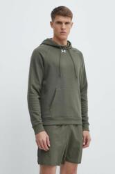 Under Armour felső Rival Fleece zöld, sima, kapucnis, 1379757 - zöld S - answear - 19 990 Ft