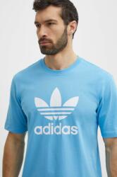 adidas Originals pamut póló férfi, nyomott mintás, IR7980 - kék S