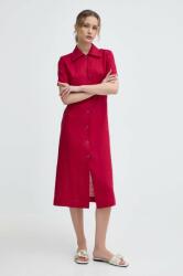 Liviana Conti vászon ruha rózsaszín, mini, harang alakú, L4SL25 - rózsaszín 40